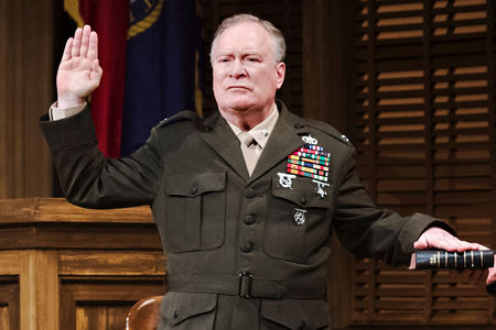 Benedict Campbell as Lt. Col. Nathan Jessep in A Few Good Men, Drayton Entertainment, 2020 Season. Photographer: Hilary Gauld Camilleri.