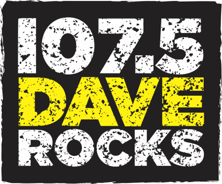 107.5 Dave Rocks Logo