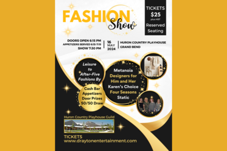 Promotional Poster for the Huron Country Playhouse Guild Spring Fashion Show