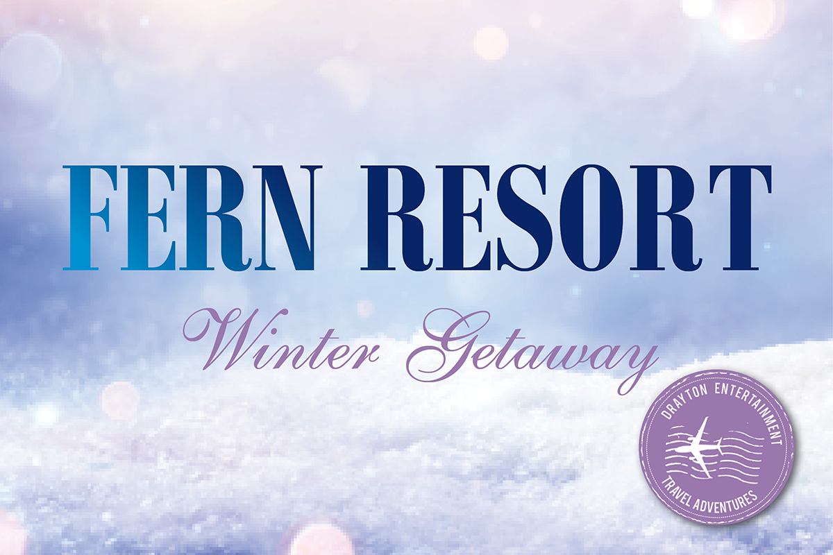 A magical winter snow in hues of light and purple backdrops 