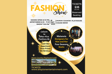 Promotional Poster for the Huron Country Playhouse Guild Spring Fashion Show