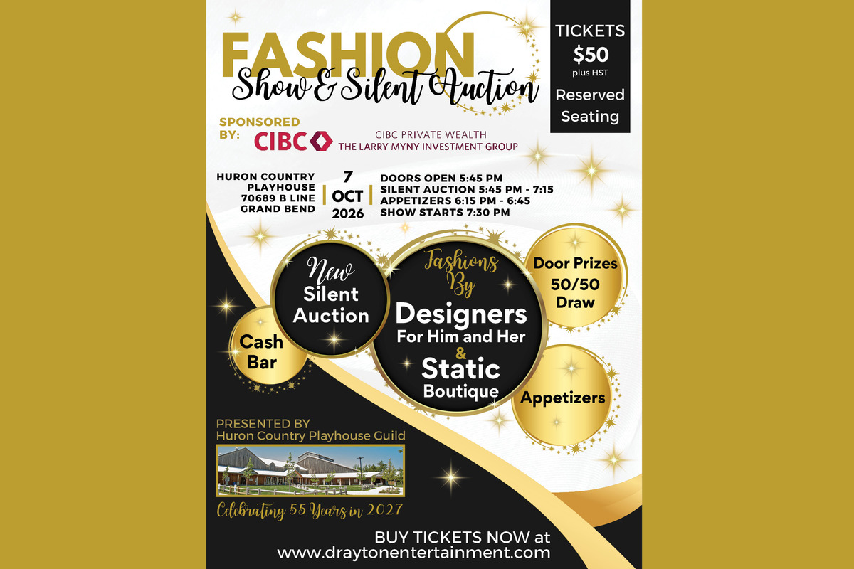 Promotional Poster for the Huron Country Playhouse Guild Spring Fashion Show