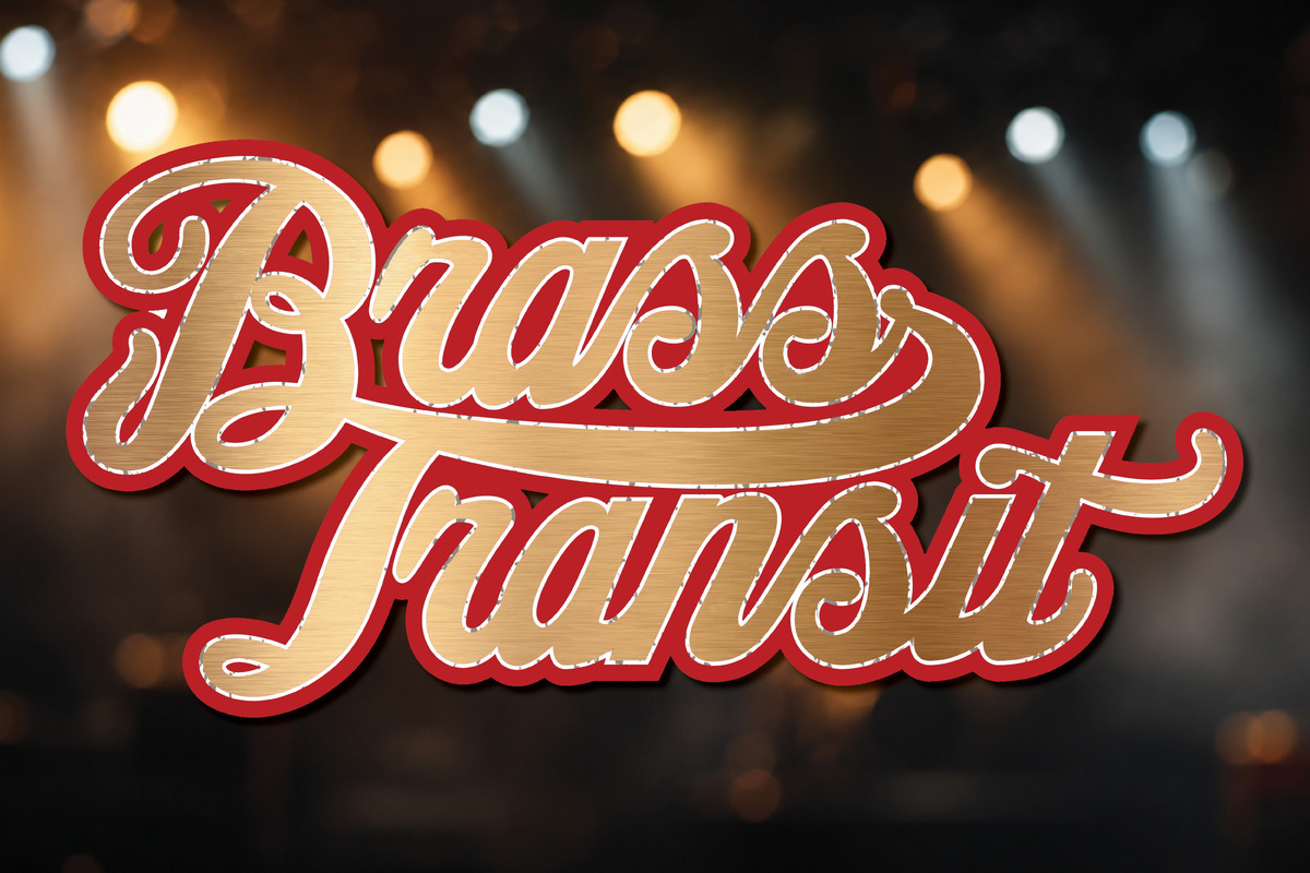 Promotional artwork for Brass Transit: The Musical Legacy of Chicago. The title 