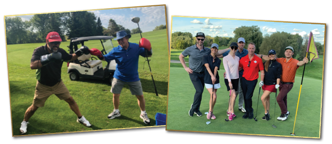 Golfers enjoying the game